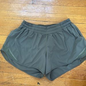 Olive green lulu shorts